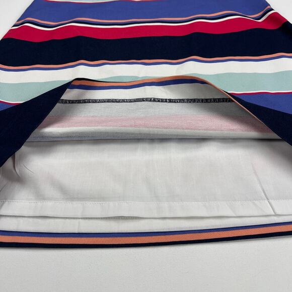 Talbots Cotton Twill Hotizontal Striped Multicolor A-Line Skirt Size 14 - Picture 3 of 10